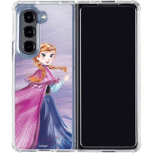 Disney Frozen Anna Sketch Art Galaxy Z Fold5 5G Clear Case